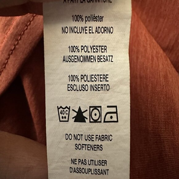 Patagonia Men's Small Orange Red Capilene S/S Guitar Graphic Live Simply T-Shirt - Picture 7 of 7